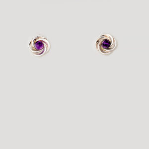Sterling Silver Blue John Stud Earrings-CWSS1625