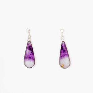 Blue John Drop Earrings-Tear Drop Design-CWSE144