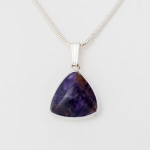 Sterling Silver Blue John Triangular Pendant - SWP689