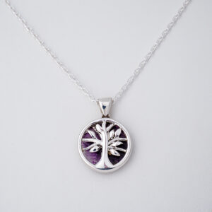 Blue John Pendant Complete with Chain-Tree of Life-CWSP3547