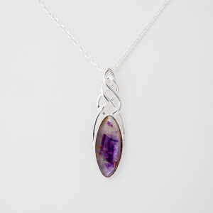 Blue John Celtic Pendant Complete with Chain-CWSP1391C