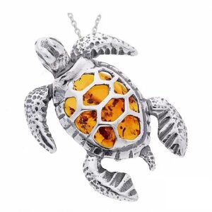 Amber Pendant-Turtle-L010019