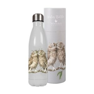 Wrendale-Homeware-Water Bottle-Owls