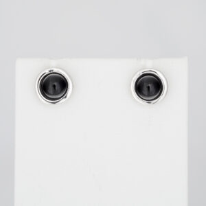 STERLING SILVER STUD EARRING - ONYX - STUD6