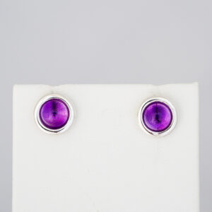 STERLING SILVER STUD EARRING - AMETHYST - STUD6