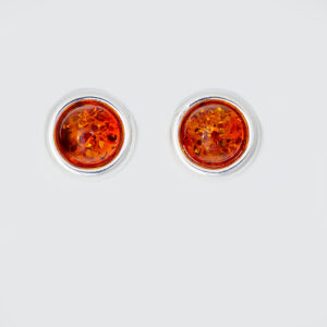 STERLING SILVER AMBER CLIP-ON EARRING - LCLIP