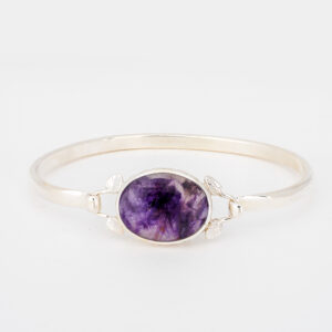 Sterling Silver Blue John Bangle - RPBA801
