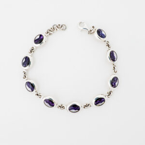 Sterling Silver Blue John Bracelet - BJG1802